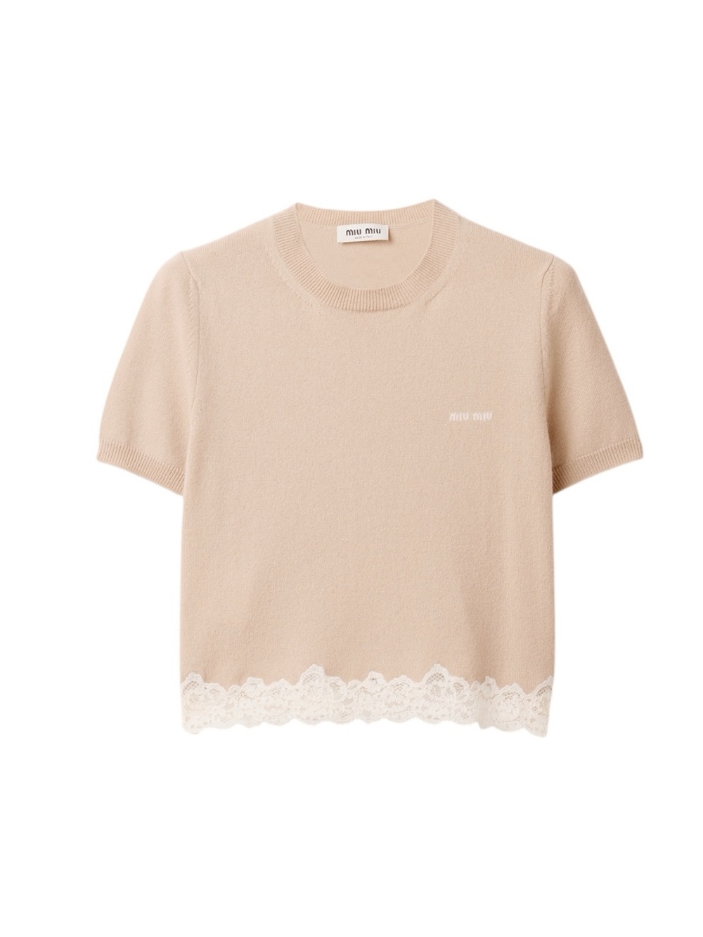 Miu Miu Cashmere and lace jersey It38